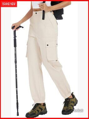 Cargo Work Pants, Ripstop Cotton with Pockets for Outdoor Hiking